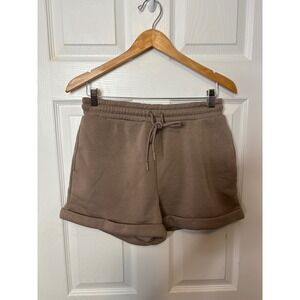 Always You Lounge Shorts Comfy Casual Drawstring Waist Tan Athleisure
